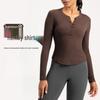 Женский спортивный топ-henley с длинным рукавом для йоги Athena Lulu из модала