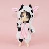 Niannyyhouse Одежда для Obitsu 11 Комбинезоны 112 Одежда для кукол BJD Одежда в виде животных Коровы Одежда для кукол Пижама Монстра Размер OB11 Наряд (белый+черный)