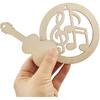 32 Pack Wood Music Note & Guitar Cutouts Music Themed Hanging Ornaments Unfinished Music Decoration Craft Gift Tags for Home Party Decoration Craft