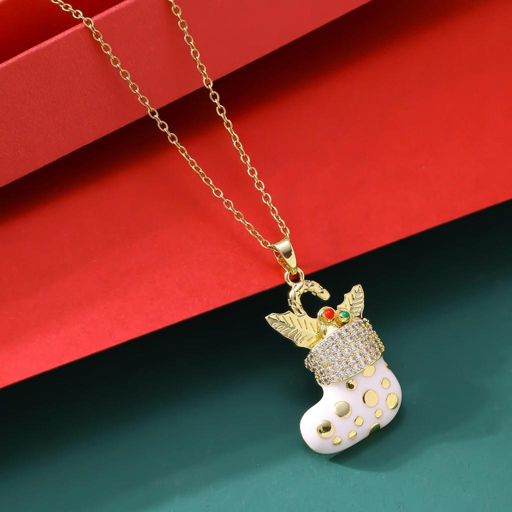 Праздничный набор носков, шапки, перчаток и ожерелья - Не выцветающие европейские и американские хиты продаж