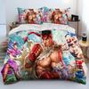 Street Fighter Retro Game Gamer Comforter Bedding Set,Duvet Cover Bed Set Quilt Cover Pillowcase,king Queen Size Bedding Set Boy
