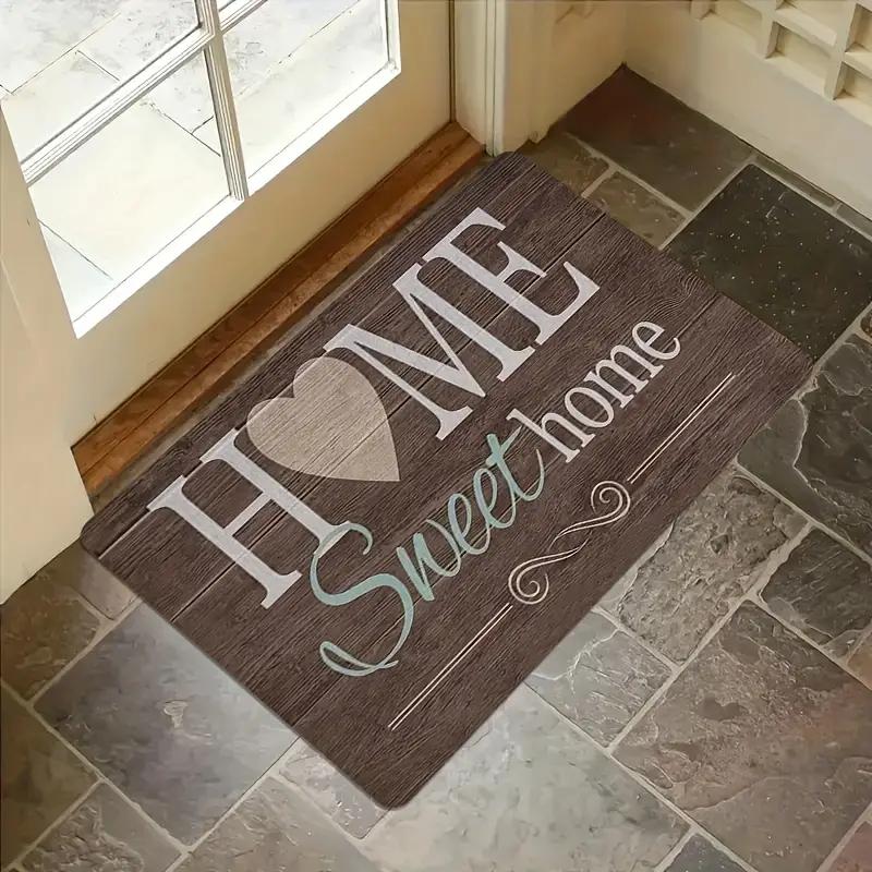 Home Sweet Home Letter Door Mat Non-Slip Floor Mat Washable Decorative Carpet For Home Kitchen Bathroom Front Door Entrance