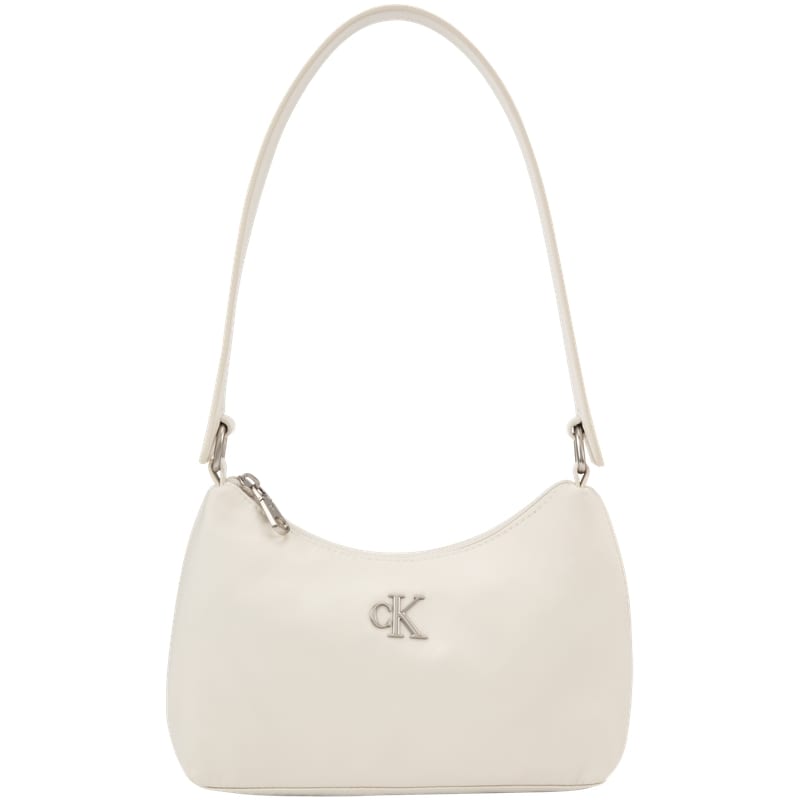 CALVIN KLEIN Fabric Shoulder Bag Medium Women's Ivory 4K0009G-YAS