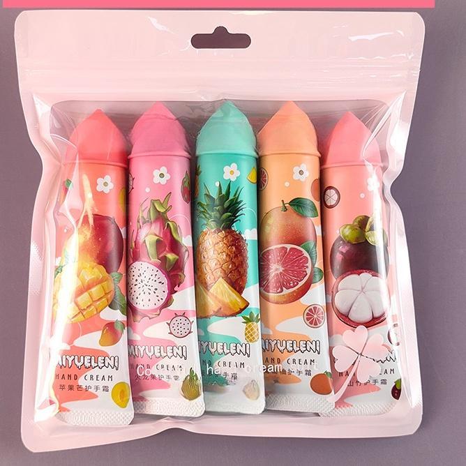 5 шт./кор. Рождественский подарок, мороженое, крем для рук, набор, 30 г, фруктовый аромат, увлажняющий, увлажняющий