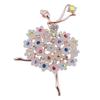 Элегантная брошь из смолы с цветком для балета для девочек, булавка для шали с лацканами, блестящие стразы, пальто, кардиган, сумка, значок, модные аксессуары