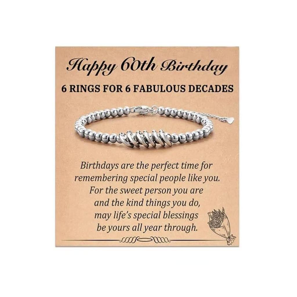 Ladies Silver Bead Bracelet Birthday Gift Adjustable Chain Ring Bracelet 4mm Silver Bead Ring Birthday Bracelet