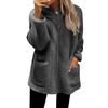 Women's Zip Up Hoodies Oversized Fleece Long Pullover Hooded Sweatshirts Casual Long Sleeve Fall Hoodie Jacket