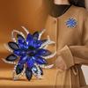 Elegant Double Layer Flower Brooch With Crystals and Florals Designs for Women Jewelry Accessories