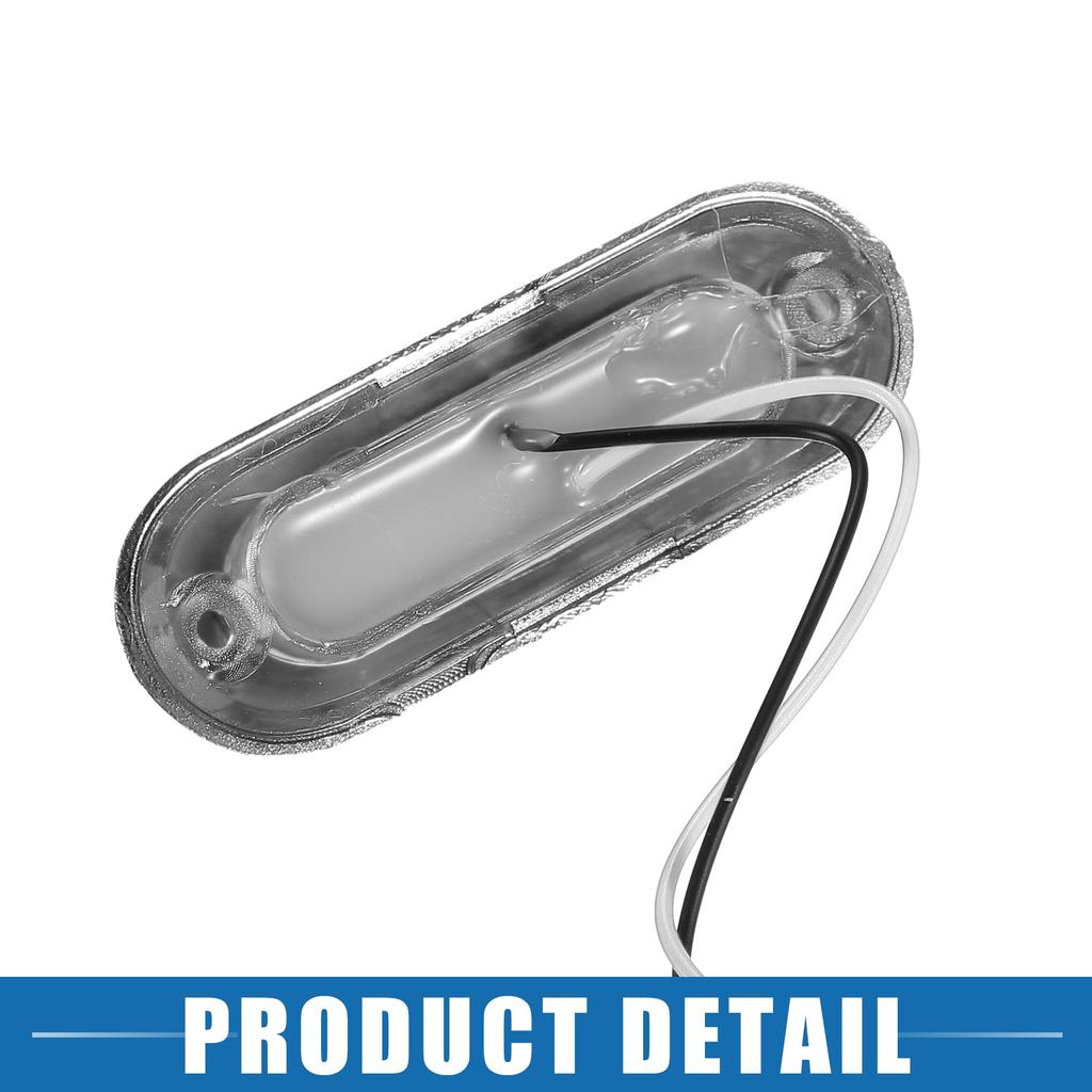 A ABSOPRO Front Rear Side Marker Lights, Waterproof Oval Position Lamp Clear for Lance,