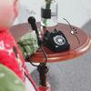 Mini Telephone Model Doll House Miniature Retro Alloy Landline Fixed Telephone