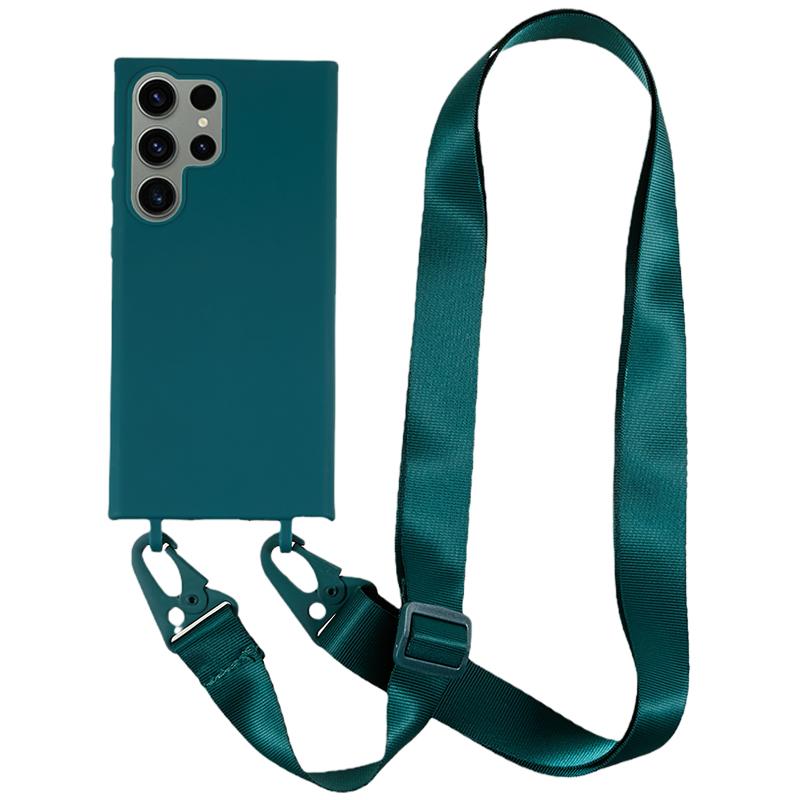 ТПУ чехол для Samsung Galaxy S23 Ultra с матовым покрытием, защитная крышка для телефона с широким ремешком