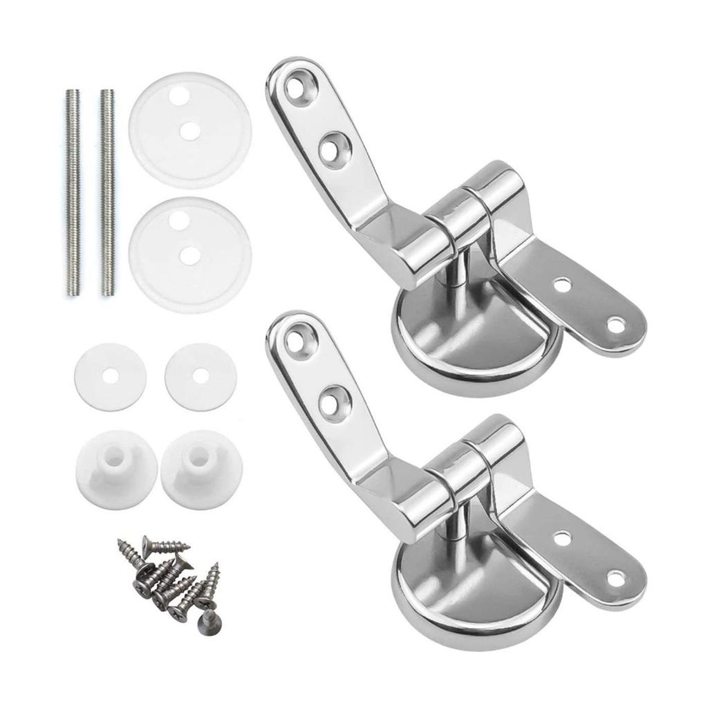 Toilet Seat Hinge Zinc Alloy Tightening Toilet Lid Hinge Bathroom Hardware Toilet Replacement Part Easy To Install
