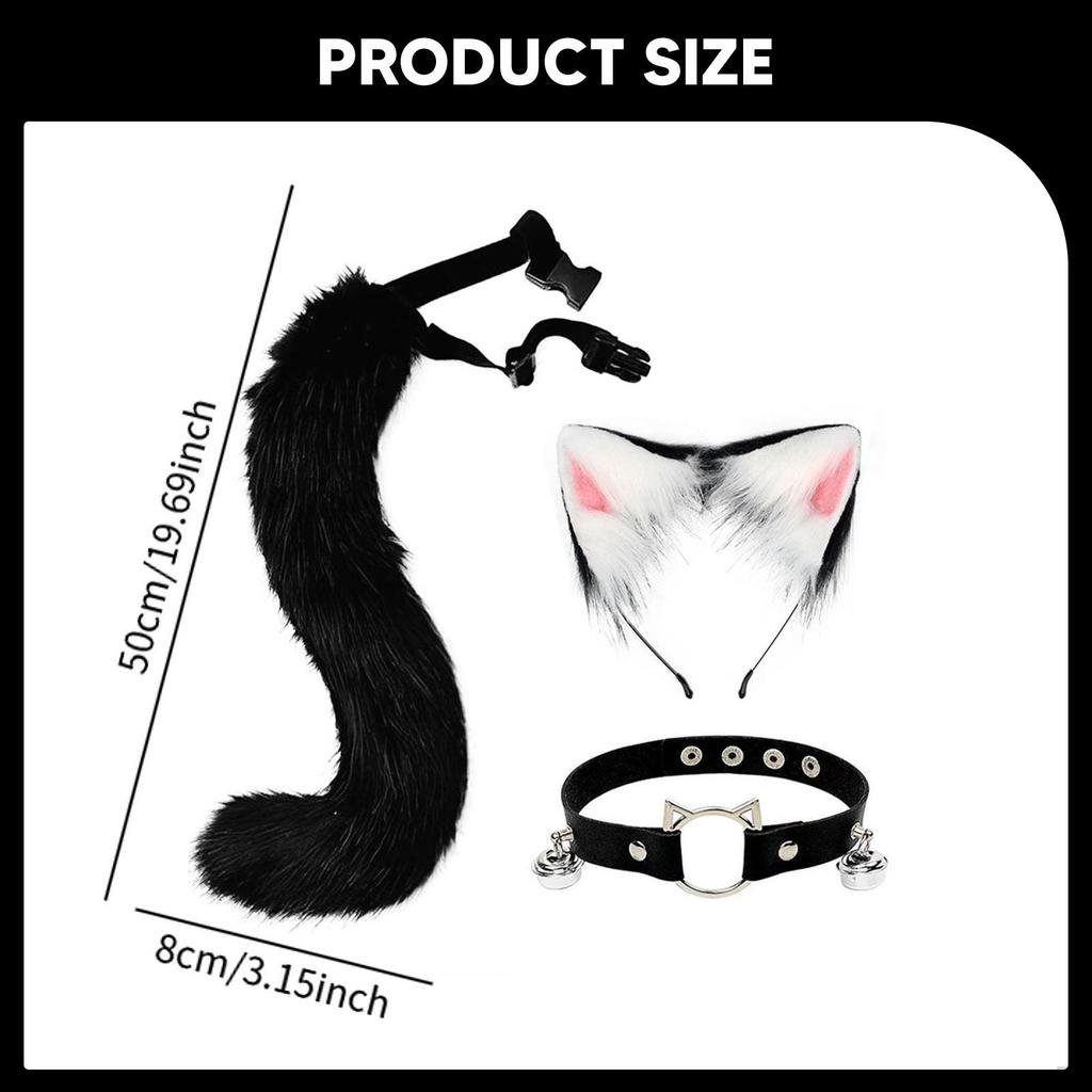 Cosplay Costume Ears Tail Headband Set for Adults And Kids Features Soft Comfortable Material