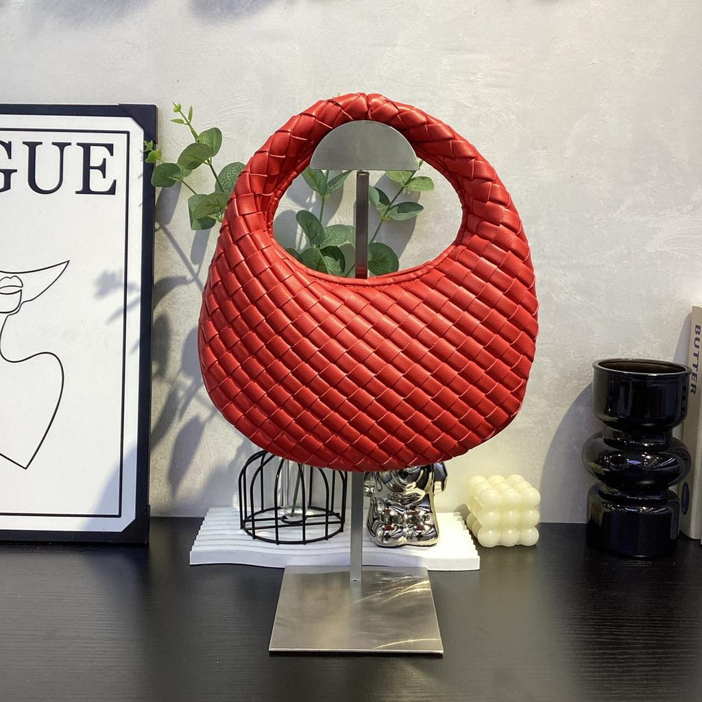 2026 Сумка женская премиальная текстура ручной вязки ручная ручка плечо кросс-боди цепь круглая сумка