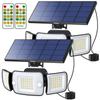 Intelamp Solar Light, Outdoor, Waterproof, with Motion Sensor (Large Solar Panel), 6000mAh High-Capacity LED Light, 1200 Lumens, Zero Electricity