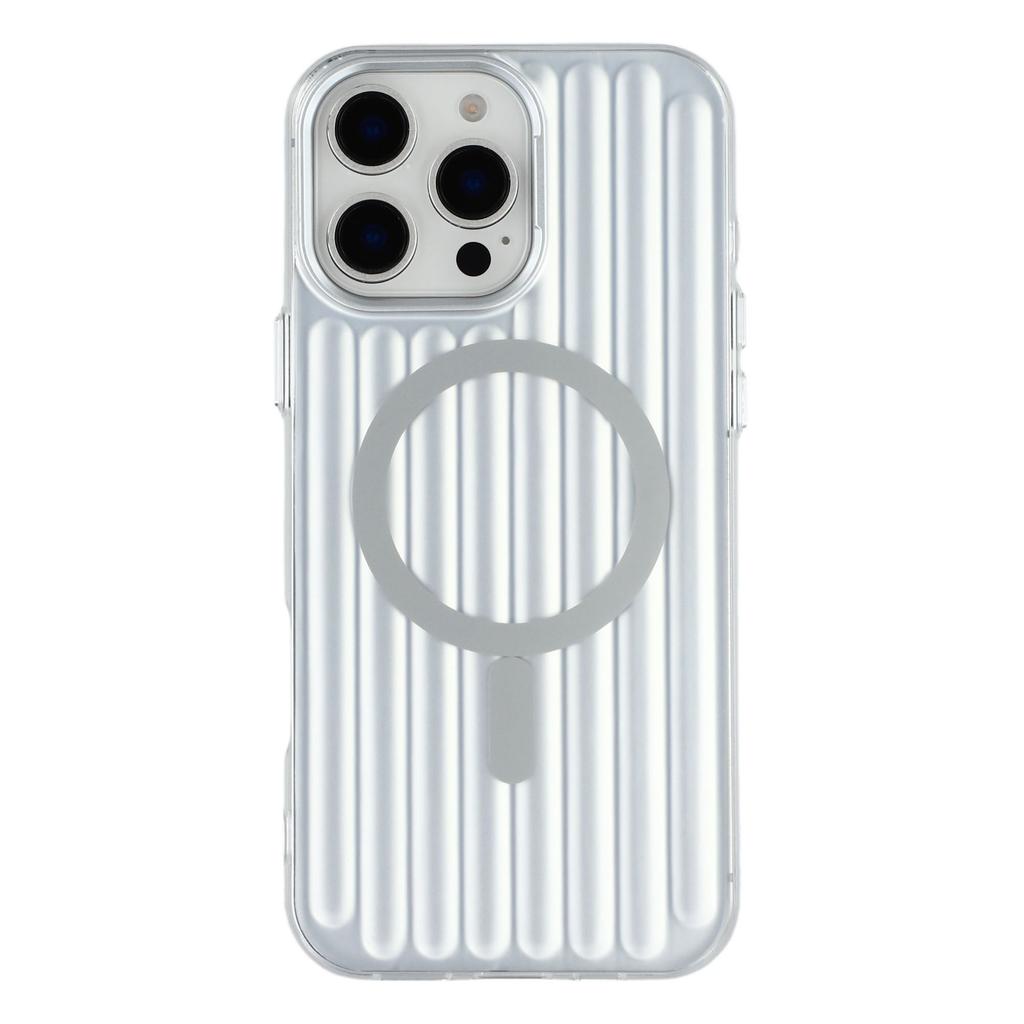 For iPhone 16 Pro Max Case Compatible with MagSafe Luggage Texture IMD TPU Phone Back Cover