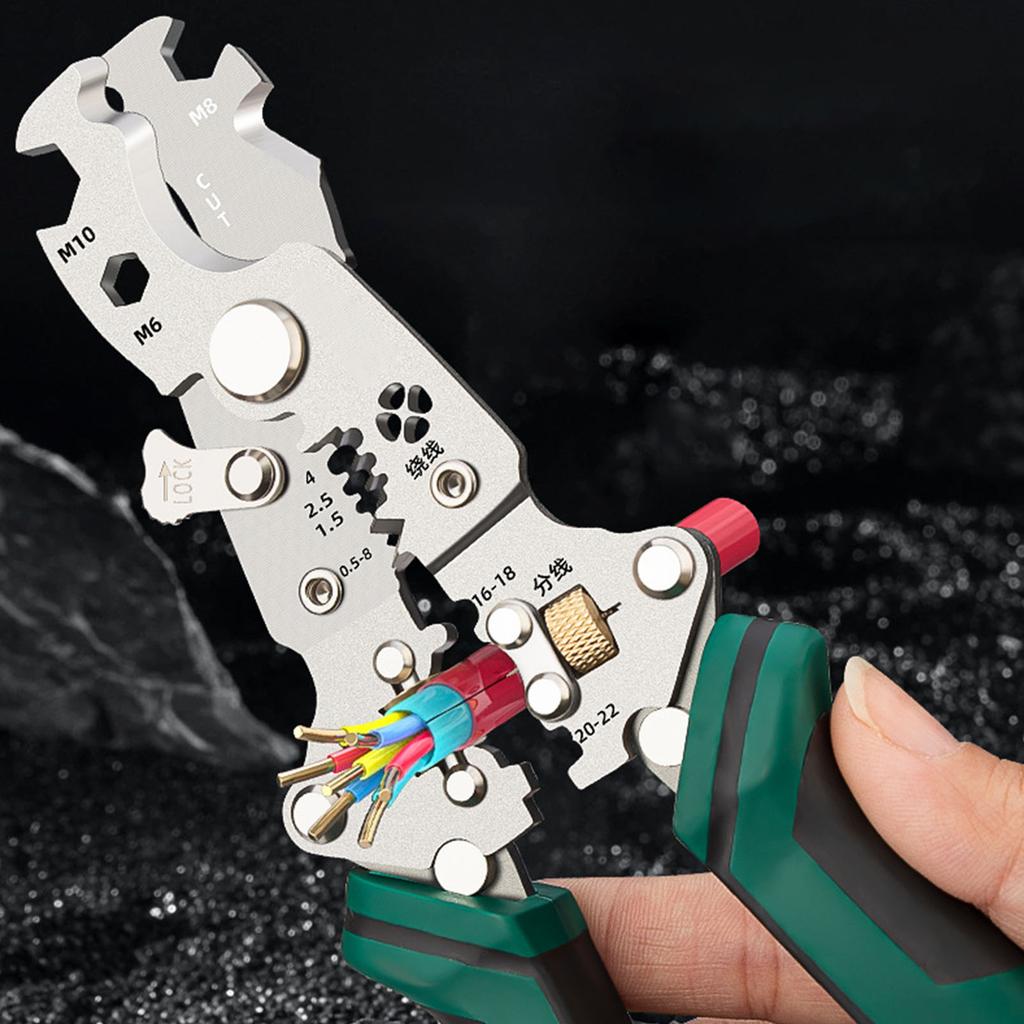 Многофункциональный складной инструмент для зачистки и резки проводов, инструмент для зачистки кабеля, пластик и металл для электриков и любителей DIY