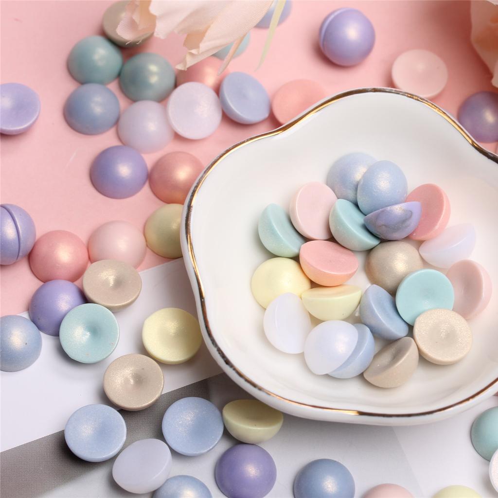 Декор ручной работы, подарки, аксессуары, сделай сам, для макарон, матовые ювелирные изделия, 100 шт., 12 мм, полукруглые бусины