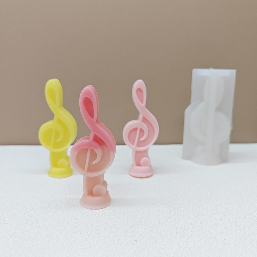 Musical Note Candle Molds Silicone Moulds Scented Candle Resin Casting Molds Handmade DIY Clay Molds Table Decorations