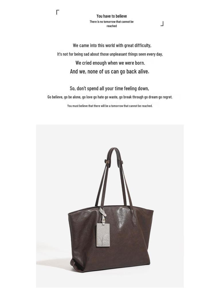 Женская сумка-тоут из натуральной кожи - Большая вместимость, Высокое качество, Сумка на плечо для поездок на работу 2025