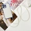 Ударопрочный жемчужный чехол для Xiaomi 15T Mi 14T Redmi 15C Note 15 14 13 POCO X7 X6 с ремешком-шнурком через плечо, прозрачный TPU чехол с покрытием