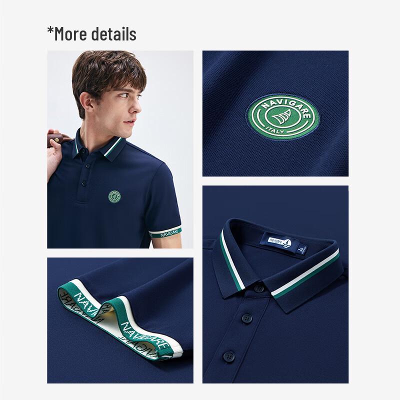 Navigare Men's Quick-Dry Short Sleeve Polo Shirt
