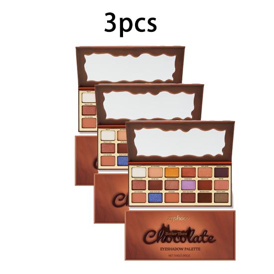 Zephoco chocolate-shaped eyeshadow palette, earth-cooled color palette, light powder, daily commuter makeup palette 54g