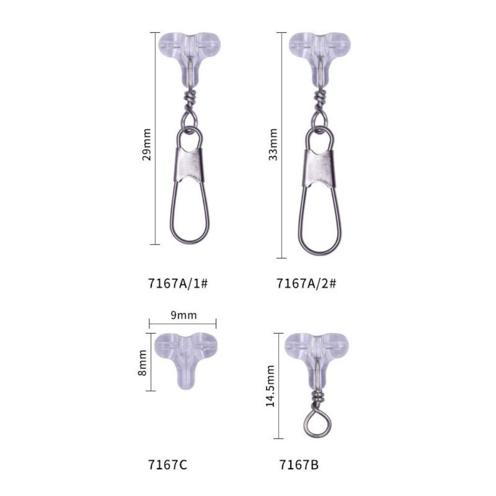 30 шт. Бусины Прозрачные Рыболовные Бусины Прозрачные Овальные Сабики Оснастка Двойное Поперечное Отверстие 3-сторонний Соединитель Рыбалка