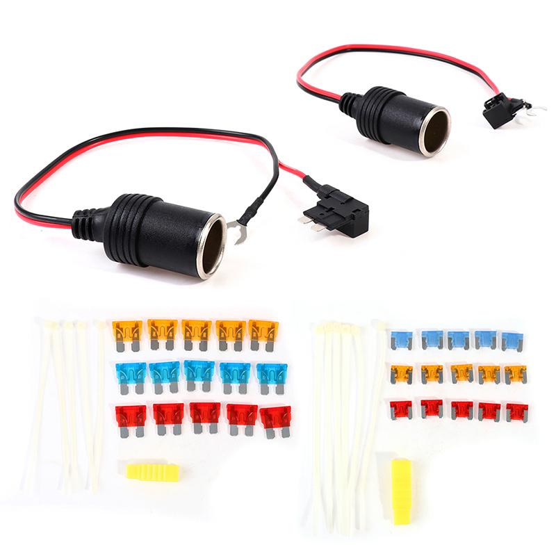 1 комплект 30 см автомобильный прикуриватель 12 В гнездо предохранитель кран держатель с предохранителем 5A/10A/15A