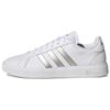 Adidas Grand Court Base 2.0 White Platinum Metallic Women Sneakers Cloud-White GW9263