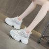 Dad Shoes Women's 2025 Spring New Internet Celebrity with Thick Sole Inner Height Increase Casual Versatile Fashion Style Lace-up Women's Shoes