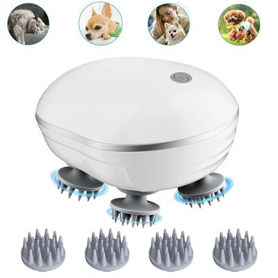 Регулируемый по скорости массажер для кожи головы с красным светом для роста волос, глубоко разминающий массажер для головы из мягкого силикона для снятия стресса