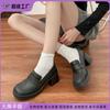 Small Thick-soled Heightening Small Leather Shoes Women's 2025 French Retro Loafers Comfortable Soft Leather Light-mouth Shoes Children