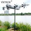 Металлический спиннер, самолет, ветряная мельница, ручная работа, скульптура, работающая от энергии ветра, самолеты-спиннеры для уличного декора, сада, двора