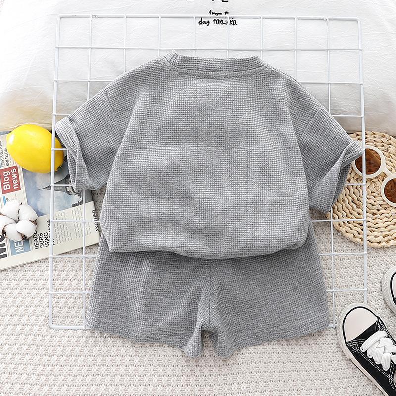 Children's Summer Casual Korean Version of Loose Baby Cotton Comfortable T-shirt Suit
