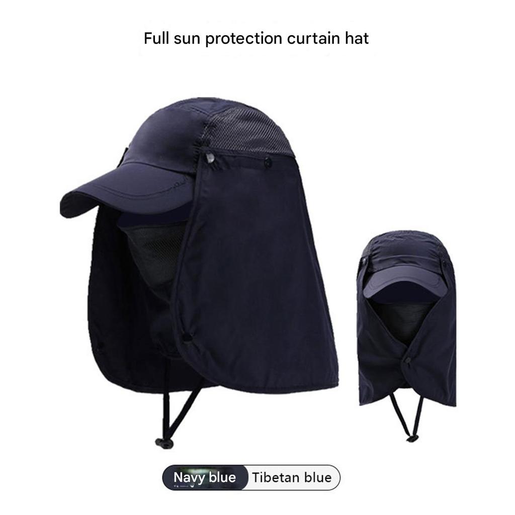 1pcs Men's and Women's Four Seasons Full Face Breathable Quick-drying Sun Hat Sun Hat Professional Fishing Anti-ultraviolet Hat