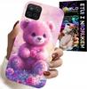 Etui Do Samsung Galaxy A22 5G - Słodki Miś Na Różowym Tle, Case + Szkło