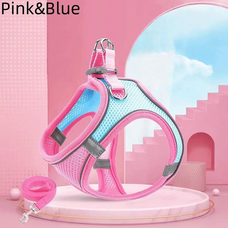 XS-L уличный дышащий жилет для прогулок с собаками, стильный нагрудный ремень, светоотражающая тяговая веревка, товары для домашних животных для маленьких и больших собак чихуахуа