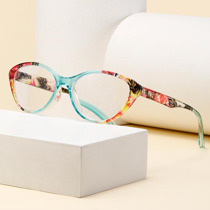 New spring hinge anti-blue reading glasses women's fashion look at the mobile phone reading mirror in the elderly reading glasses