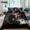 Home Living Luxury 3D Drum Kit Bedding Set Musical Duvet Cover Pillowcase Queen and King EU/US/AU/UK Size Comforter Bedding