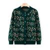 Mom Wear Autumn Sweater Cardigan Jacket Middle-aged and Elderly Fashionable Sweater Round Neck Top Grandma Autumn Clothes New Style