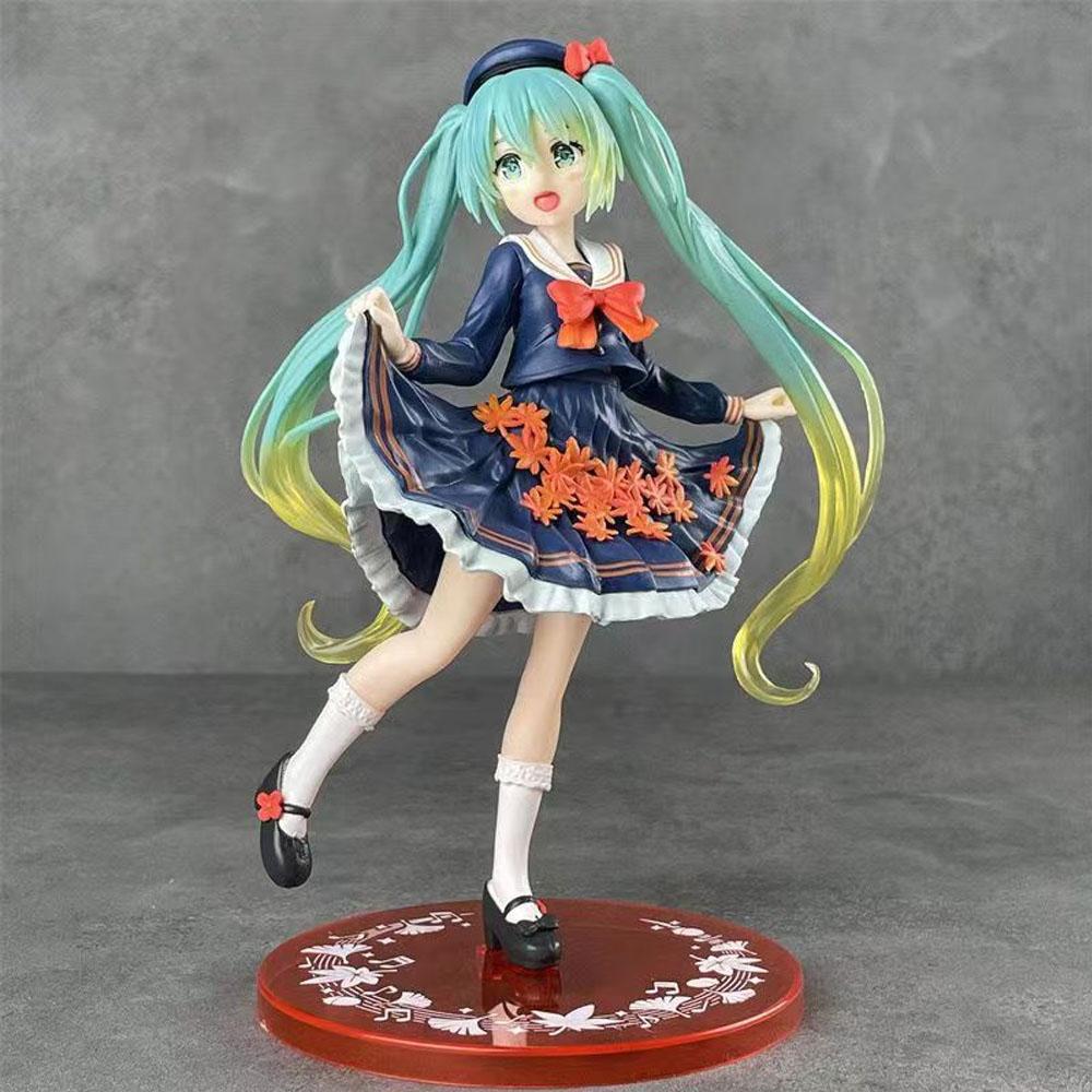 Hatsune Miku Figure Anime Girl Figure Desktop Decor Collectible Doll Present for Fans Future Vocaloid Statue Japanese Kawaii Otaku