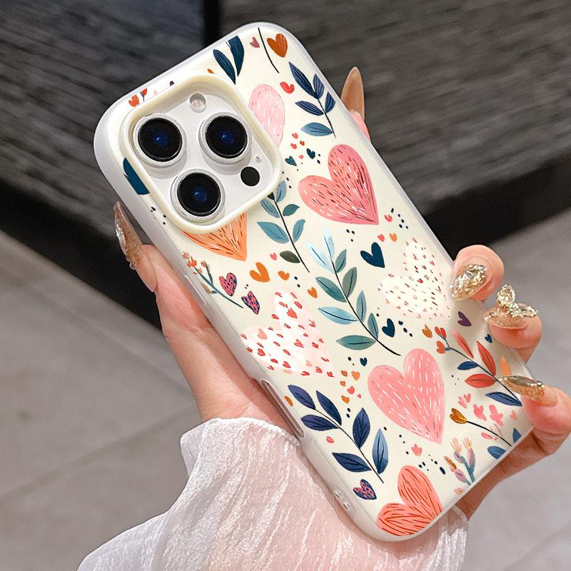 Новый дизайн Листья Прозрачный Матовый Чехол для Конфет для IPhone 17 16 15 14 13 12 11 Pro Max Plus 17 Air 16E IPhone17 Ударопрочный Чехол