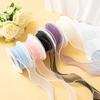 5 Yards Wrapping Ribbon DIY Mesh Gauze 4cm Fish Tail Yarn Solid Color Silk Pearl Edge Flower Bouquet Packaging