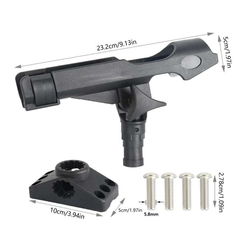 Fishing Rod Holder for Kayaks Boat 360 Degree Rotations Fishing Rod Holder Rack