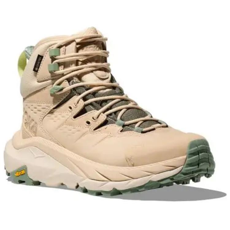 HOKA One One Kaha 2 Gtx Удобные Нескользящие Прочные Ботинки Средней Высоты для Пешего Туризма Женские Ботинки для Пешего Туризма Дуб-Белый 1123156-OKLB