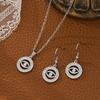 Комплект из серег и ожерелья из нержавеющей стали с дизайном глаз, мистические украшения с фианитами для женщин, смелые символические аксессуары