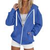 Womens Zip Up Hoodies Casual Long Sleeve Hoodie Jacket Oversized Lightweight Pullover Sweatshirts Tops With Pocket