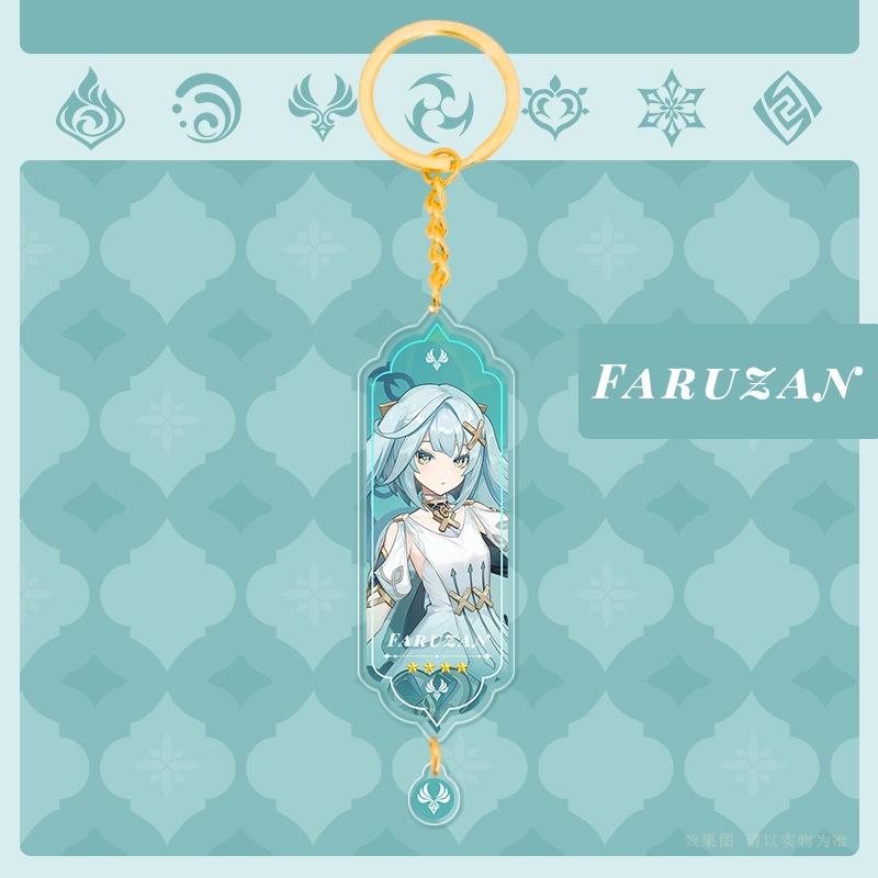 Genshin Impact Акриловый Двусторонний Брелок Мультяшные Брелоки
