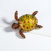 Sea Turtle Brooch Oil-Dripping Rhinestone Animal Shape Retro Personality Gift Men Business Suit